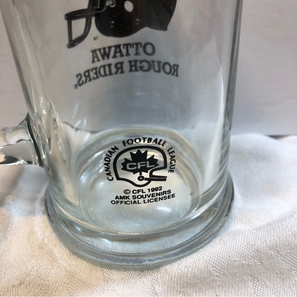Vintage CFL Ottawa Rough Riders Glass Mug 1992 - Picture 5 of 7